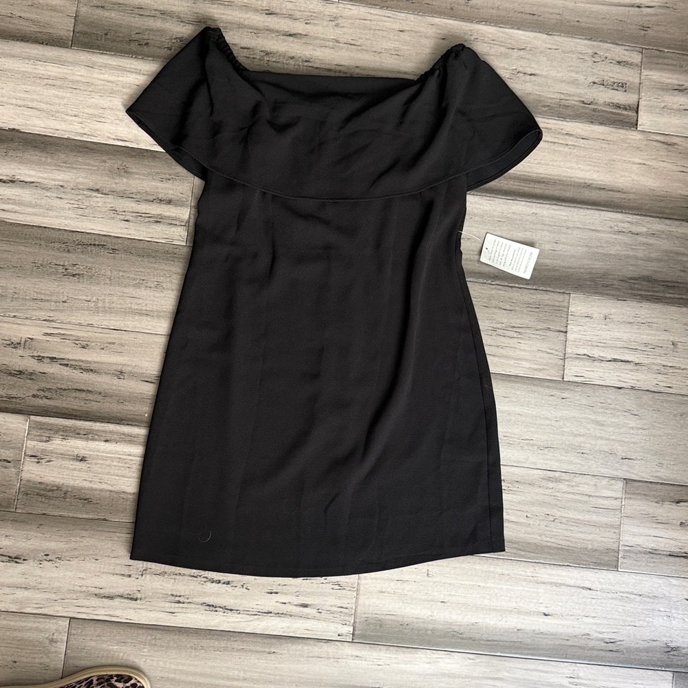 NWT Nordstrom Black One-Shoulder Dress